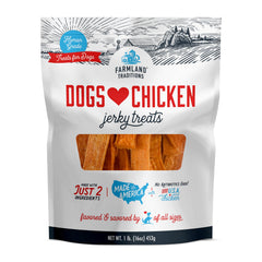 Jerky de pollo Farmland Traditions en empaque 1 lb, ideal para entrenamiento suave