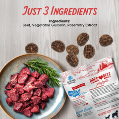 Farmland Traditions jerky sin rellenos, opción limpia para perros.