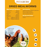 FCI GRUBS gusanos de harina deshidratados en envase hermético, proteína para aves