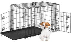 FDW jaula para perros 24 pulgadas con puerta frontal, segura y plegable para uso interior.