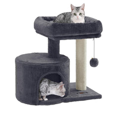 Feandrea arbol-gatos-sisal-poste: poste de sisal ideal para rascar y escalar en espacios reducidos.
