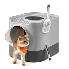 Feandrea caja de arena con tapa para gatos y privacidad
