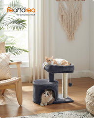 Feandrea torre-gatos-percha-acolchada: percha suave para descansar tras jugar.