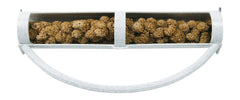 Feathersmart portador horizontal de mijo con gancho ajustable para fijación segura.
