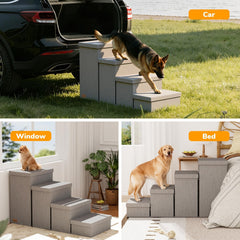 Fecuria escalones amplios para perros grandes y gatos.
