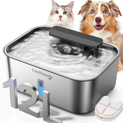 FEELNEEDY fuente de agua para perros grandes con gran capacidad para menos recargas.