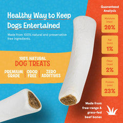 Fetcheroni huesos rellenos sabor a res para perros, textura duradera para jugar y masticar