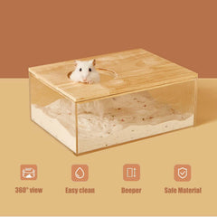 Fibopawer caja de arena acrílica de superficie lisa para fácil limpieza.