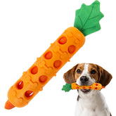 Fida dos en uno zanahoria para dentición y juego, ideal para cachorros