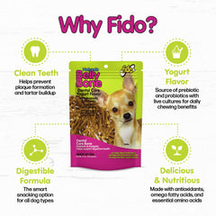 Fido Belly Bones mini sabor yogur, delicioso para perros pequeños