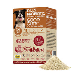 Fidobiotics Good Guts en polvo para perros, espolvorear fácilmente sobre la comida