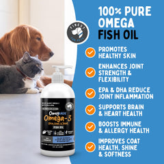 Finest For Pets Botella omega-3 para perros y gatos con EPA y DHA