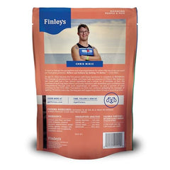 Finley's bocados con salmón real como primer ingrediente para recompensas.