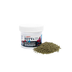 Finsect Betta Food Crumbles, textura suave para una alimentación fácil.