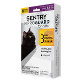 Fiproguard para gatos: aplicación entre las escápulas en piel seca.