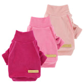 Fitwarm 3-pack sudaderas polar para mascotas en rosa, ideal para paseos.