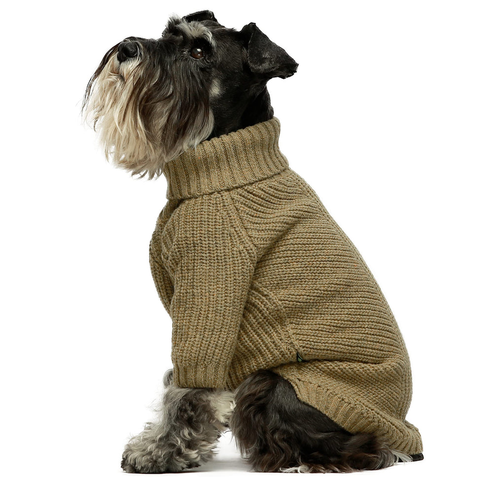 Fitwarm suéter para perro verde sage, tejido suave ideal para climas fríos