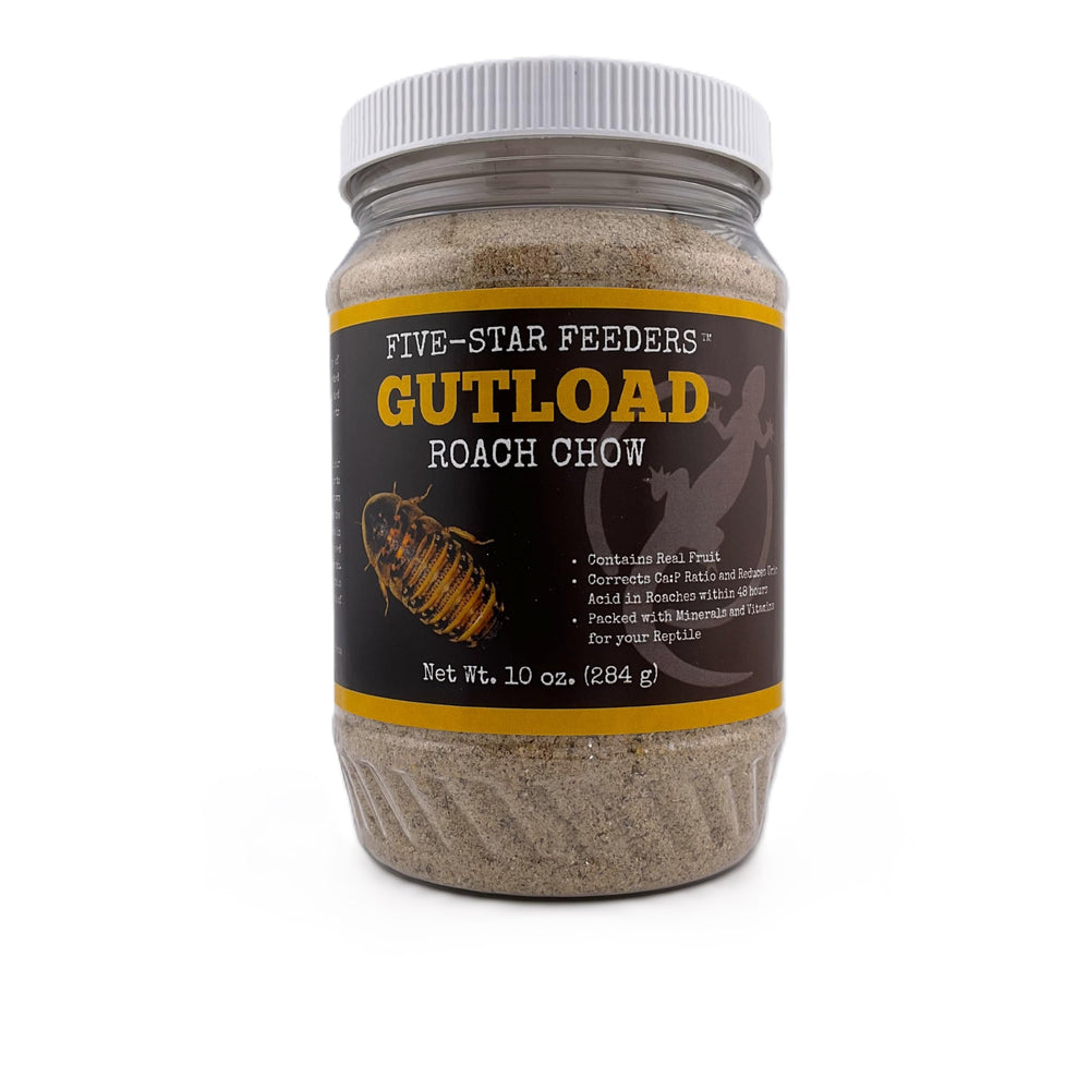 Five-Star Feeders Roach Gutload: frasco de 10 oz con nutrición balanceada para cucarachas