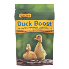 Flock Pro Duck Boost probióticos en agua mejora la salud intestinal de patitos.