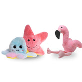 Flourish Pets Juguete 3 en 1 con flamenco: ideal para masticar suave y juego prolongado