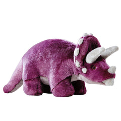 Fluff & Tuff Charlie Triceratops peluche con costuras reforzadas, mayor durabilidad para sesiones intensas