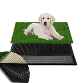FluffyDream cesped artificial perro bandeja 16x20: cesped suave para entrenamiento en casa