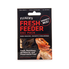 Fluker's, empaque vacío con mezcla variada de insectos para mascotas insectívoras.