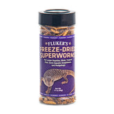 Gusanos liofilizados Fluker's en bolsa de 1.7 oz para alimentación conveniente.
