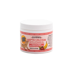 Fluker's Repta Calcio con sabor fresa y banana mejora la alimentación de reptiles