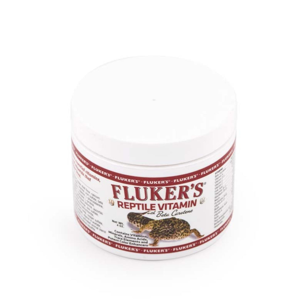 Fluker's Repta Vitamin con beta-caroteno realza el color y apoya la vitalidad de reptiles.