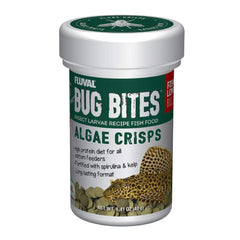 Fluval Bug Bites Crisps de algas en empaque, opción atractiva para peces de fondo.