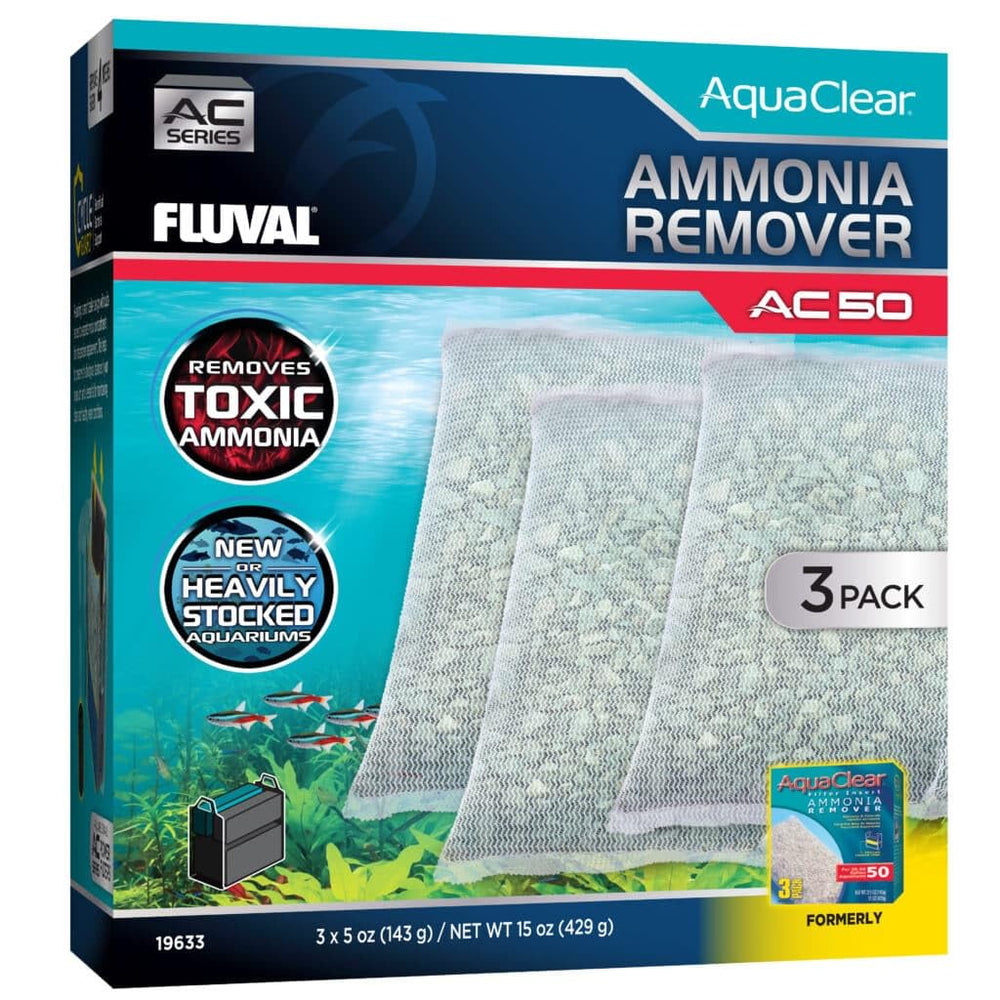 Fluval eliminador de amoníaco AC50, pack de tres, para acuarios.