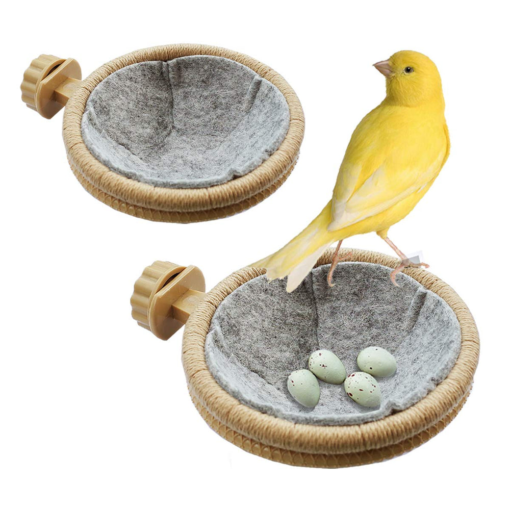 FOIBURELY dos nidos para aves con moldura plástica, diseño estable y montaje fácil.