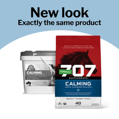 Formula 707 etiqueta ingredientes-clave, apoyo nutricional equilibrado para caballos.