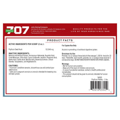 Formula 707 Psyllium Pellets: envase práctico para uso mensual y fácil manejo.