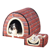 FOUIYIUTU cama para perro dos formas de uso, cálida y acogedora