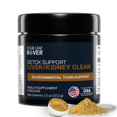 FOUR LEAF ROVER: botella del suplemento para higado canino, apoyo suave a la detoxificacion