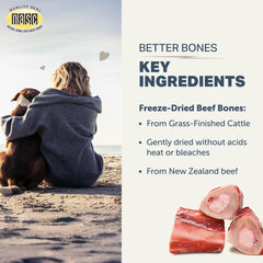FOUR LEAF ROVER Better Bones: perro comiendo en tazón, mostrando la integración con su comida