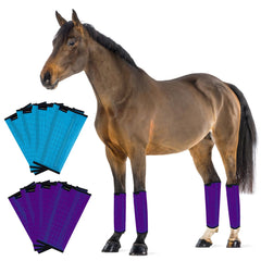 FOXLVDA botas moscas para caballo, conjunto de 8, uso en rancho para mayor comodidad.