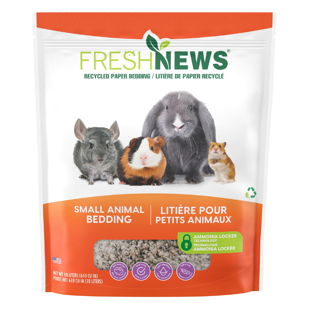 Fresh News cama de papel reciclado 40L para mascotas pequeñas.