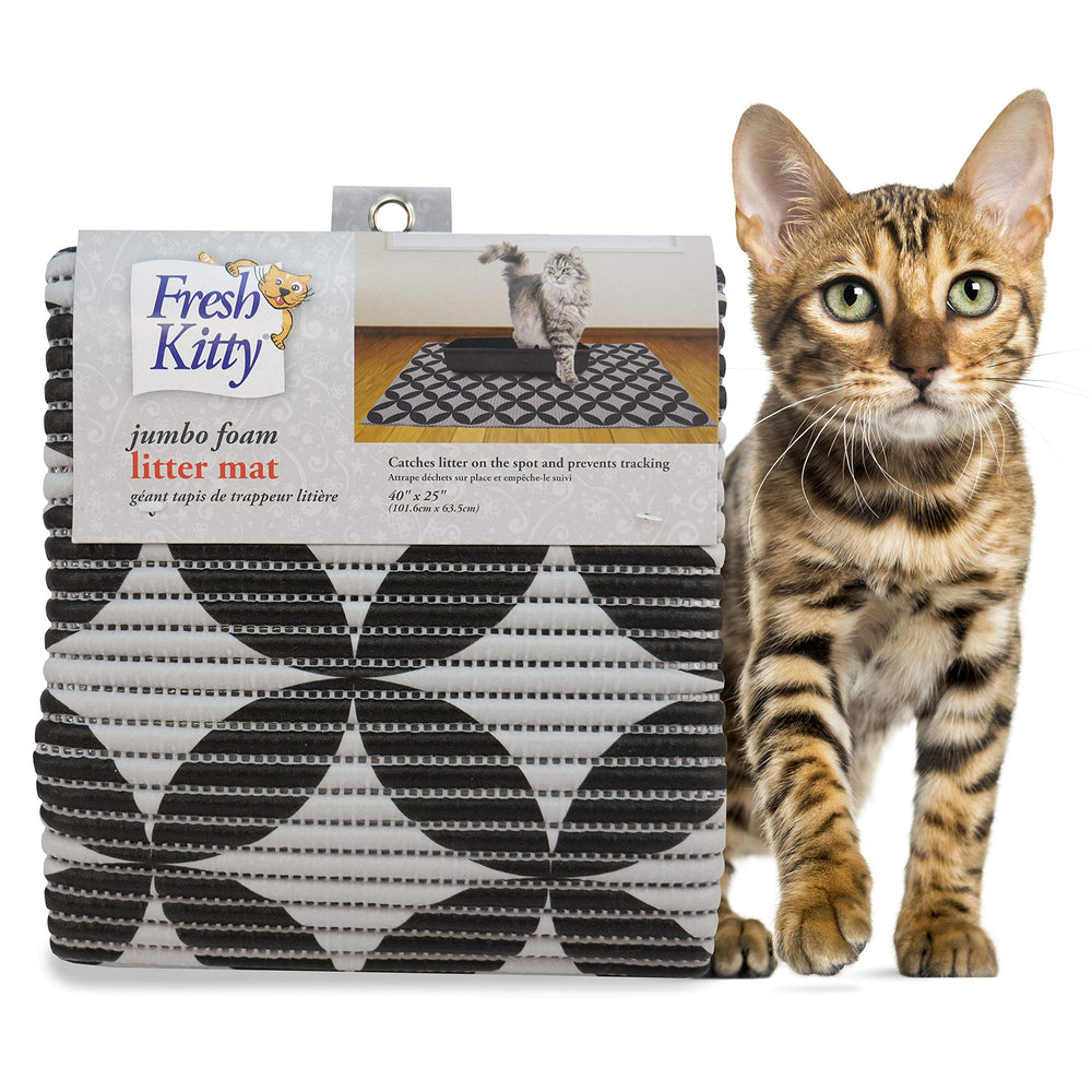 Fresh Kitty mat para caja de arena de gran tamaño mantiene el área limpia