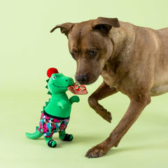 Fringe Studio Pizzasaurus Rex, tamaño grande para perros de todos los tamaños.