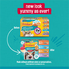 Friskies filetes pollo, lata 5.5 oz, textura tierna para masticar.