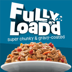 Friskies Fully Load’d: trozos de pollo y verduras en salsa, ideal para estimular el apetito.