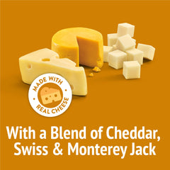 Friskies morceaux fromage cheddar suisse monterey, parfait pour satisfaire l appétit felin