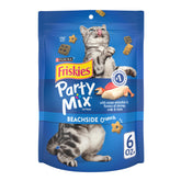 Friskies Party Mix Beachside Crunch: bocadillos crujientes que complacen el paladar felino.