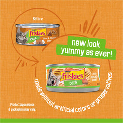 Friskies pate hígado y pollo: textura suave que facilita la cena diaria.