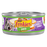 Friskies pate pavo y menudillos en lata ofrece textura suave para gatos