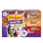 Friskies salsa trozos carne, lata 24, sabor irresistible para gatos