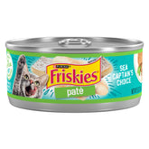 Friskies pate Selección del Capitán del Mar en lata, pack 24 de 5,5 onzas, ideal para gatos activos.